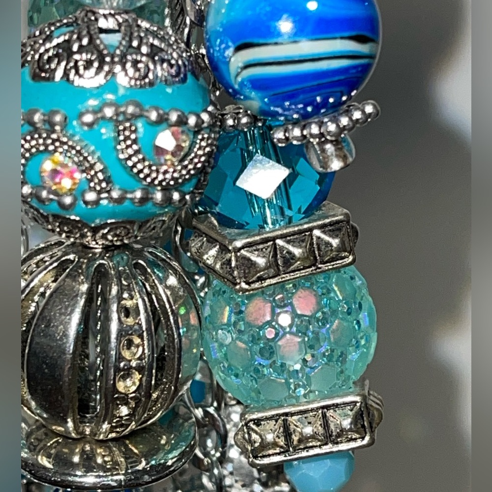 Original Handbag Charm 🦋 Butterflies Aqua Silver Backpack Jewelry Bag Bling - Picture 12 of 15
